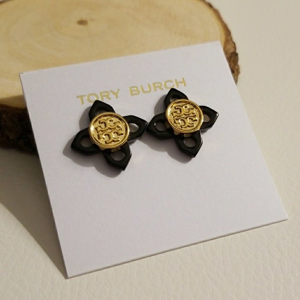 Tory Burch Babylon resin stud earrings